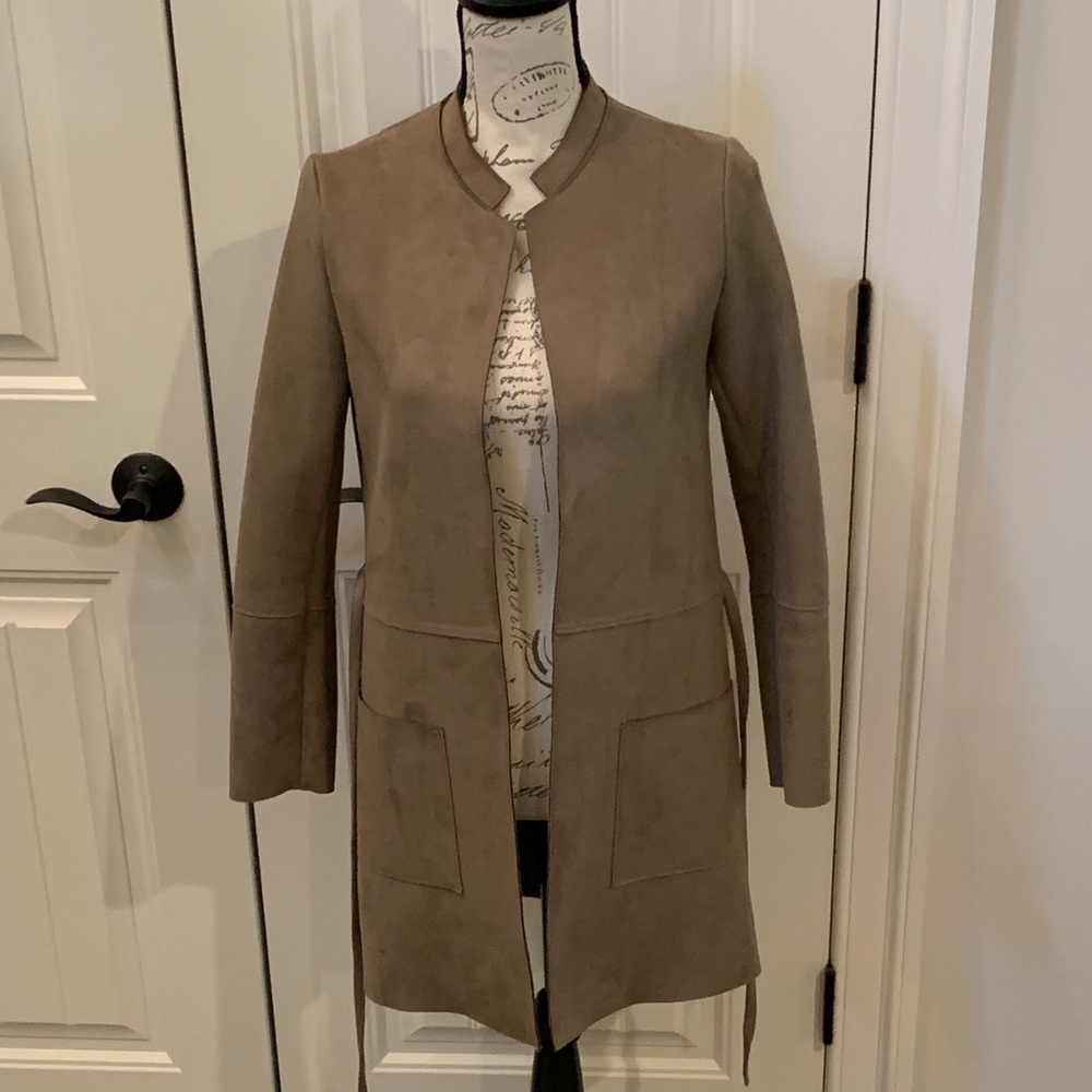 H&M Olive green faux suede Trench Coat for Women